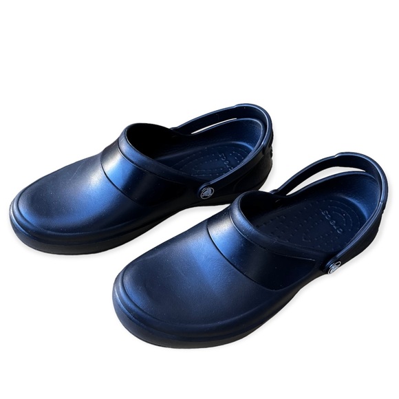 CROCS Black Mercy Slip Resistant Work Clog Sz 7 - Picture 4 of 15